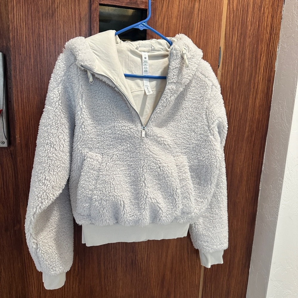 lululemon athletica Cream Sherpa Half-Zip Hoodie